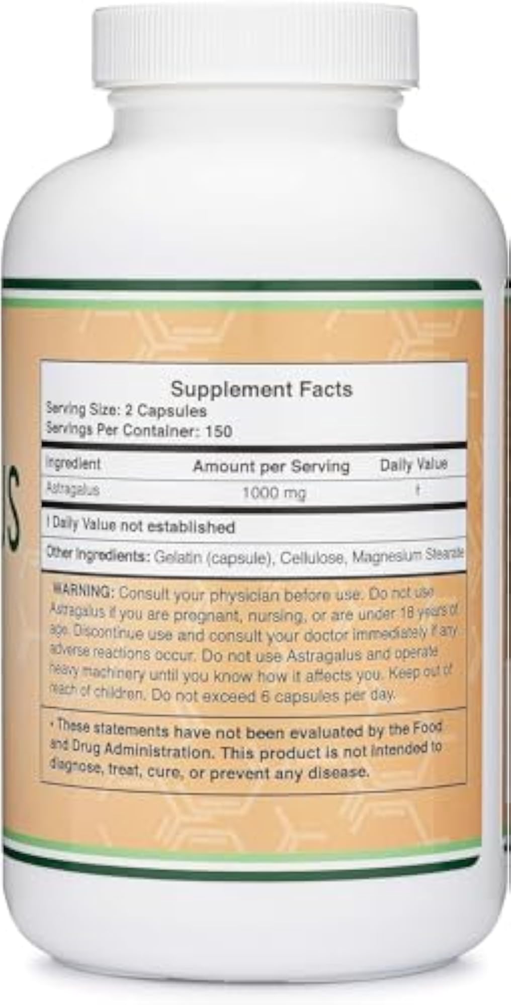 WITFY Immune Boosting Astragalus 1000mg 300 Capsules