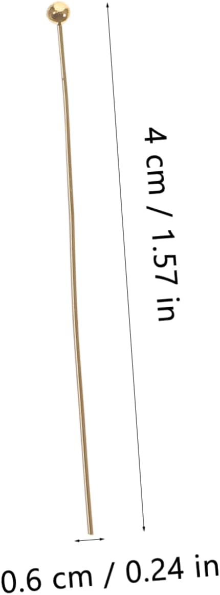 NUOBESTY 400pcs DIY Ball Head Pins for Jewelry Making Reusable Straight Pins for Earrings Necklaces Bracelets for Crafting and Beading Projects