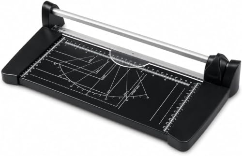 Cortador de papel giratorio manual con cabezal deslizante para recortar papel, adecuado para proyectos de manualidades y uso en la oficina