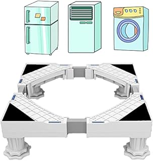 Multi-functional Ajustable Base Stand Washing Machine Stand Holder with 4 Strong Feet Stent Durable Heavy Load 300kg Floor Trays for Washing Machine,Dryer and Refrigerator