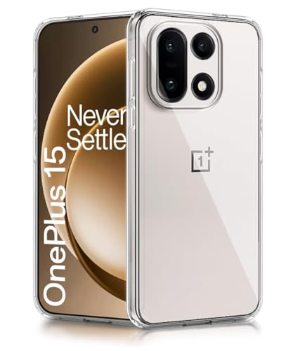 Image of WOW IMAGINE Transparent Back Cover Case for 1+ OnePlus 15 5G | Raised Bumps for Full Device & Camera Protection Shockproof TPU Silicone Back Case Mobile Cover - Transparent