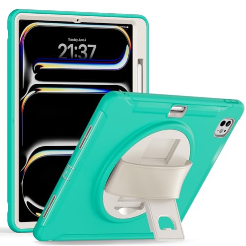 Coque silicone iPad Pro 13 antichoc béquille 360 compatible modèle A2925 A2926 A3007