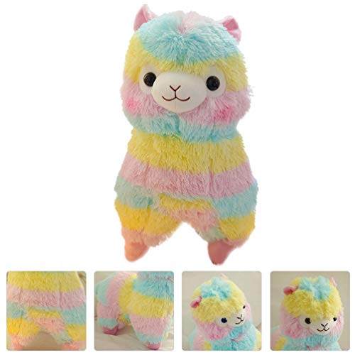 KESYOO Almofada de Pelúcia Alpaca Arco-Íris Animal de Pelúcia Boneca de Pelúcia Presente Dos Namorad