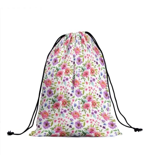 Image of Nerxy Spring Grip Bag - Summer Gymnastics Grip Bag Colorful Floral Gymnasts Gym Bag Drawstring Gift Bag Gym Storage Pouch for Sports Party Favors
