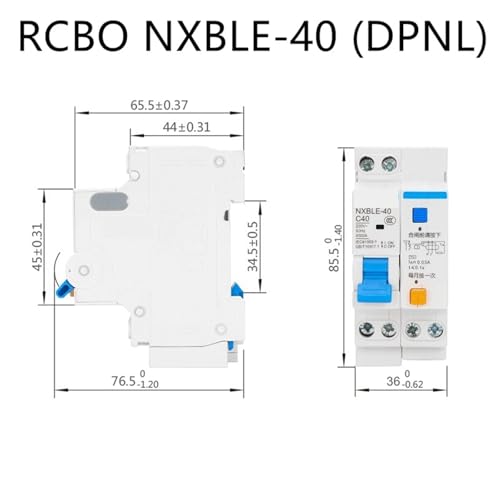 Disyuntor DPN NXBLE-40 para proteger electrodomésticos de fallas 220V 3