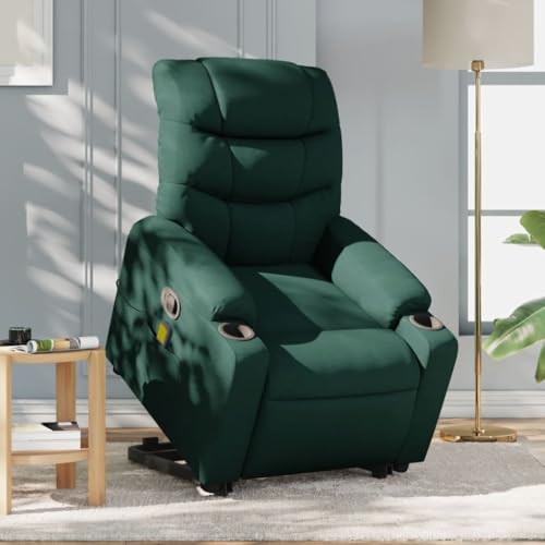 LAPOOH Silla de Masaje reclinable de pie de Tela Verde Oscura, Sillón De Relax, Sillon Masaje Relax, Sillon Relax Electrico, Hogar Sillon Relax, Sillones Comodos, Sofa Tantra - 3206660