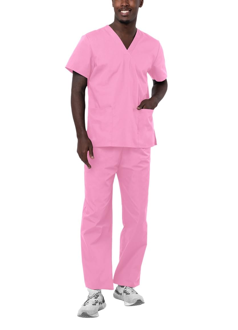 Adar Universal Unisex Scrubs - Unisex Drawstring Scrub Set - 701 - Sherbet - XS