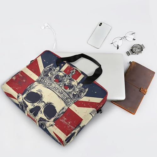 Funda maletín para laptop con diseño calavera y bandera 13 a 15.6 pulg miniatura 7
