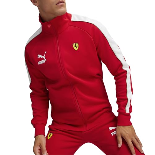 PUMA Mens Scuderia Ferrari Race Mt7 Track Jacket, Rosso Corsa-ss24, Large US