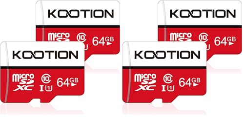Image of 64GB Micro SD Card 4 Pack Ultra Micro SDXC Memory U1 Card Class 10 Micro SD Cards 64GB High Speed TF Card R Flash, C10, U1, 64 GB (4 Pack)