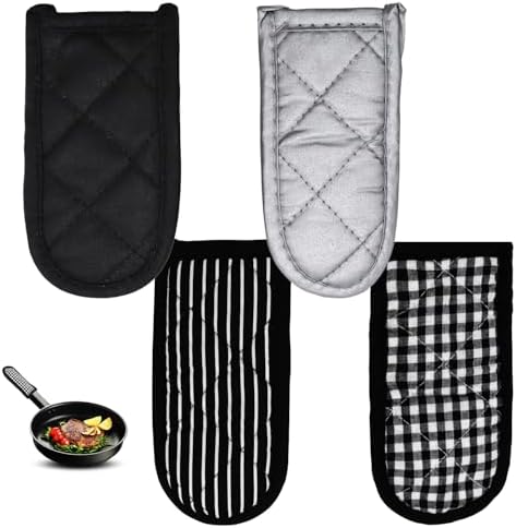4PCS Cast Iron Skillet Handle Cover - Heat Resistant Cotton Pan P...