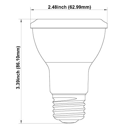 Torchstar 8W Dimmable Par20 Led Light Bulbs, 50W Equivalent, Damp Location Available Spotlight Bulb, 4000K Cool White, E26 Medium Screw Base, Pack Of 4 #TOP5