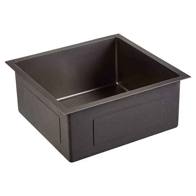 Image of EVANEX EVANEX 24 inch x 18 inch x 10 inch Black 304 Stainless Steel Single Bowl Kitchen Sink - Modern, Durable, Scratch & Rust Resistant