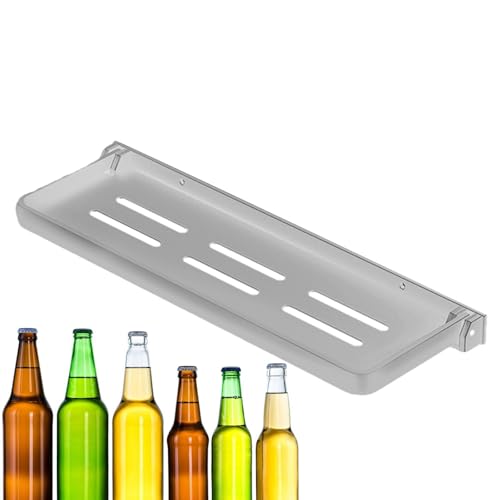 Étagère murale pliable de douche pour flacons et serviettes invités