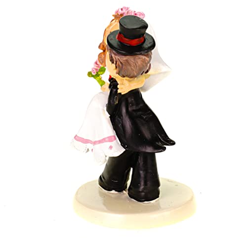 Decorative Wedding Bride and Groom Figurines Man Carries The Woman 10 cm, Multicolour - Image 4