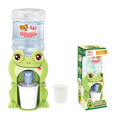 ウォーターディスペンサー子供のためのキッズギフトかわいい冷たい/温かいミルク噴水シミュレーション漫画のおもちゃのおもちゃドールハウス