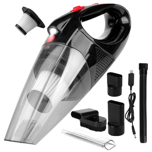 XWGKLN Cordless Handheld Vacuum Cleaner, 9000Pa Powerful Suction Car Vacuum Cleaner, Rechargeable Portable Mini Vacuum with Washable Filter & Multi-Brush Heads for Car, Home, Pet Hair
