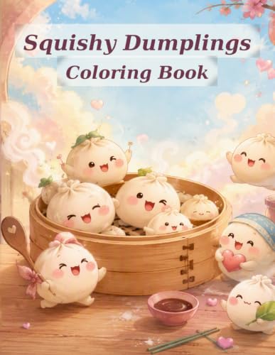 Squishy Dumplings: A Cute & Cozy Kawaii Coloring Book for Kids Ages 4-8 image 2