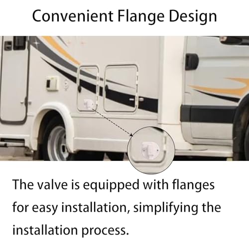 Image of 2 Pcs RV Water Tank Drain Valves(Fit 3 /4 inch or 1 /2 inch Vinyl Tubing), Camper Fresh Water Tank Drain Valve Replacement for Campers Travel Trailers, Part Accessories Compatible With Camco 22223(White)