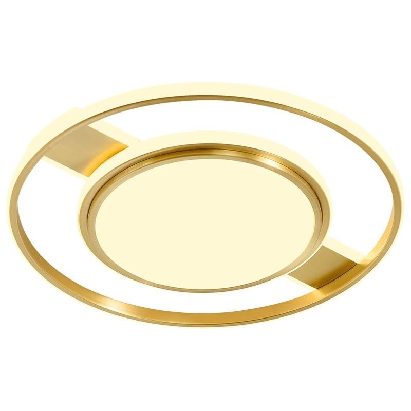 Plafonniers LED modernes ronds dorés pour illuminer vos soirées en famille