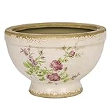 Dosayes Vintage Ice Crackle Grazd Ceramic Flower Pot with Drainage Holes, 4.33 Inch Rustic Planter for Indoor Plants, Outdoor Garden, Farmhouse Gift Tuscan Decor (Pink)