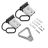 Micrl 2/0 AWG 350A Battery Quick Connect/Disconnect, Jumper Cable Plug Connector Kit for Recovery Winch, Powerpole, Towing Systems(Gray)