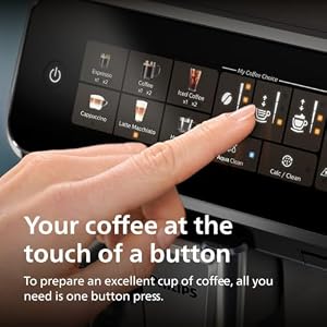 Philips Series 3300 Fully Automatic Espresso Coffee Machine - 6 Hot & Iced Drinks, LatteGo Milk System, 40% Quieter SilentBrew, Ceramic Grinder, Aquaclean Filter, Glossy Black (EP3341/50) (Renewed) — photo 6 of 6