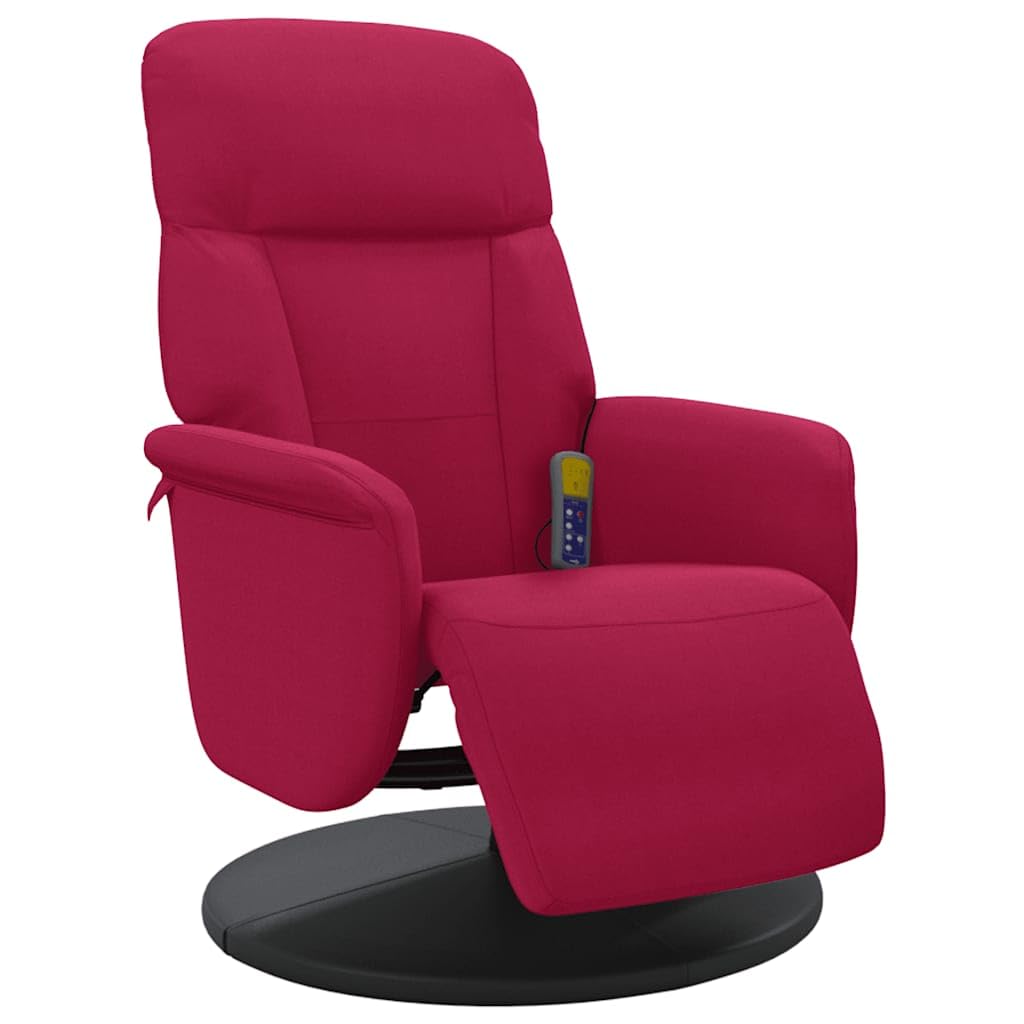 Fauteuil de massage inclinable rouge bordeaux et fauteuil relaxation salon avec repose-pied