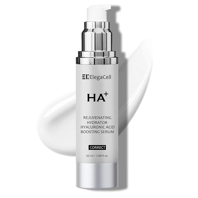 ElegaCell HA + Rejuvenating Hydrator Skin Hyaluronic Acid Boosting Serum for Face - Restore Hydrator Age-Defying Skincare for Women Smooth Fine Lines and Wrinkles 1.69 oz