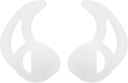 MECCANIXITY Auriculares de silicona con aleta para radio, puntas de repuesto para auriculares de tubo de bobina (2 pares de aletas pequeñas), color