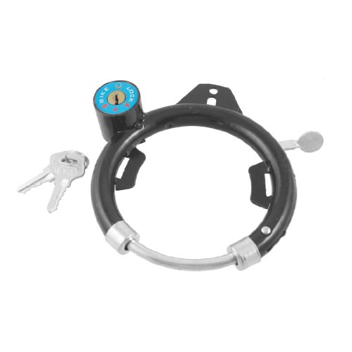 Aexit Black Silver Tone O Shaped Security Bicycle Bike Lock w 2 Keys (9dc9a5fa57f75411b0227db210ec6ec7)