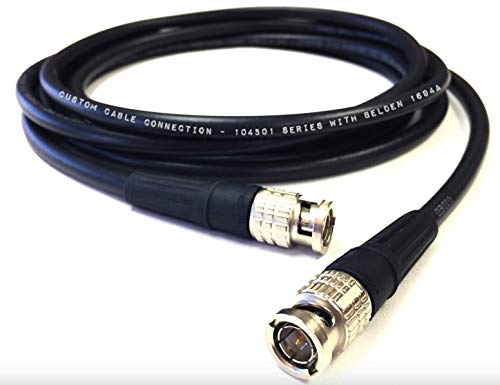 3 Foot Belden 1694A 3G/6G Hd-Sdi Rg6 Cable (75 Ohm) With Canare Bcp-B53 Bnc Connectors By Custom Cable Connection - Black # 104501-3 #TOP2