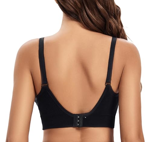 Image of Suekaphin 5Pack Seamless Nursing Bra Women Maternity Breastfeeding Pregnancy Support Full Coverage Bralette Padded Cups