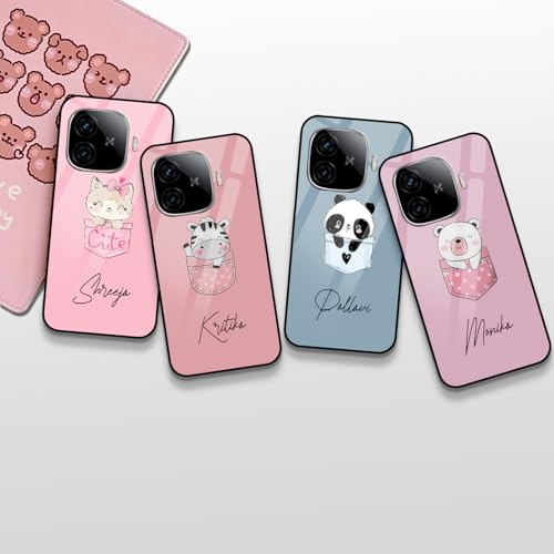 Image of COLORflow Back Cover Compatible with iQOO Neo 10R 5G | Cute Pocket Cartoons Color Customized | Shockproof TPU Bumper with Camera Protection Back Cover Compatible with iQOO Neo 10R 5G