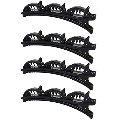 4pcs Double Bangs Frisur Haarnadel,Bangs Braid Stirnband Haar Styling Haarspangen Clips, DIY Haarband für Damen Mädchen (schwarz) Cover