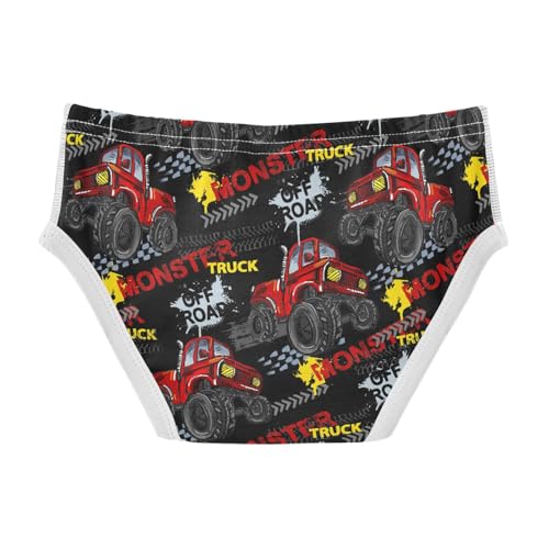 visesunny Boys Cotton Underwear Cool Monster Truck Printed Toddler Soft Training Briefs Size 2T-8Y for Kids2