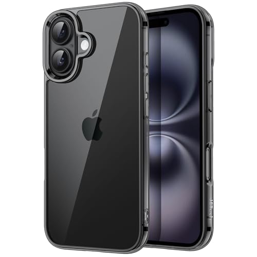 JETech Funda para iPhone 16 Plus, Anti-Amarillamiento, Negro