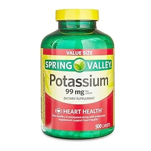 ikj Potassium Caplets Dietary Supplement Value Size, 99 Mg, 500 Count