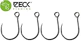 Arco de gancho. Zeck Lure Striker – 4 anzuelos para Pesca Vertical Jig & Wobbler, Ganchos Individuales para Cebo Artificial para Pesca de Siluro, anzuelos para Siluro, anzuelos para Pesca, tamaño: M