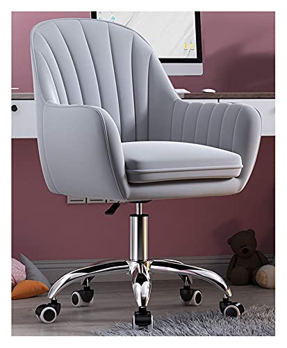 Chaise de bureau pivotante élégante en velours avec dossier moyen confortable et raffiné