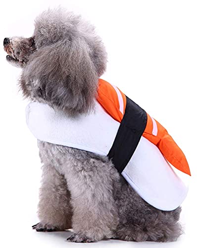 Marupet Halloween Fancy Fleece Dogs Cats Warm Costumes Coat Shrimp Sushi For Teddy, Pug, Chihuahua, Shih Tzu, Yorkshire Terriers, Papillon V-Sushi M #TOP5