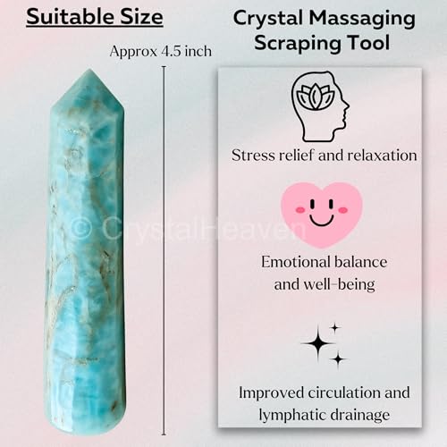 Image of Caribbean Calcite Crystal Wand - Pointed Crystal Wand for Energy Healing, Chakra Balancing, Meditation and Home Decor - Crystals and Healing Stones for Gift