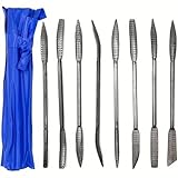 VIDOO 8tlg Doppelseitiges Schnitzfeilen-Set Metall-Raspel Spezialwerkzeug für Oberflächenbearbeitung Refinierung