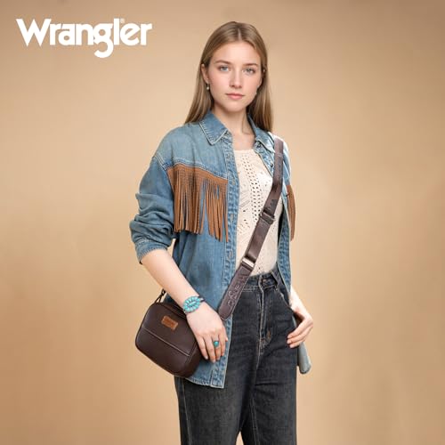 Image of Wrangler Small Crossbody Bags for Women Aztec Mini Purses with Guitar Strap | with Guitar Strap