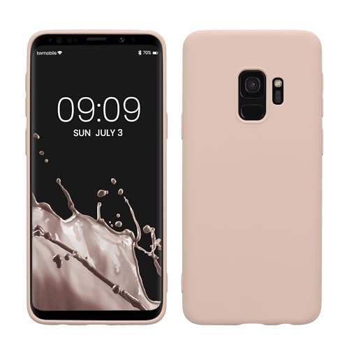 kwmobile Hülle kompatibel mit Samsung Galaxy S9 Hülle - weiches TPU Silikon Hülle - Cover geeignet für kabelloses Laden - Coconut Swirl