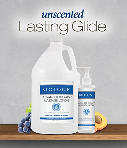 Biotone Advanced Therapy Massage Lotion, Hypoallergenic And Fragrance-Free, More Glide And Workability, Absorbs For A Non-Greasy Finish #TOP2