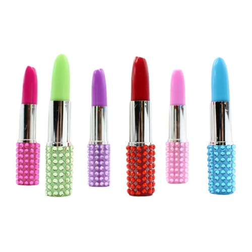 6PCS Stylo à Bille Rouge à Lèvres Stylo Forme de Rouge à Lèvres pour Étudiants Enfants