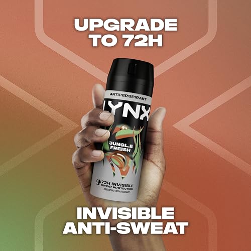 Lynx Antiperspirant Jungle Fresh 72H Long Lasting Sweat And Odour Protection Deodorant Spray For Men With Unique Scent Of Palm Leaves And Amber, 150Ml Pack Of 6 - 7