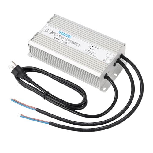LED Driver 48V 800W Waterproof Power Supply AC90-130V to DC48V16.6A Low Voltage Switching Power Supply IP67 Transformer Suitable for Indoor and Outdoor LED Lighting and Any 48V DC Equipment