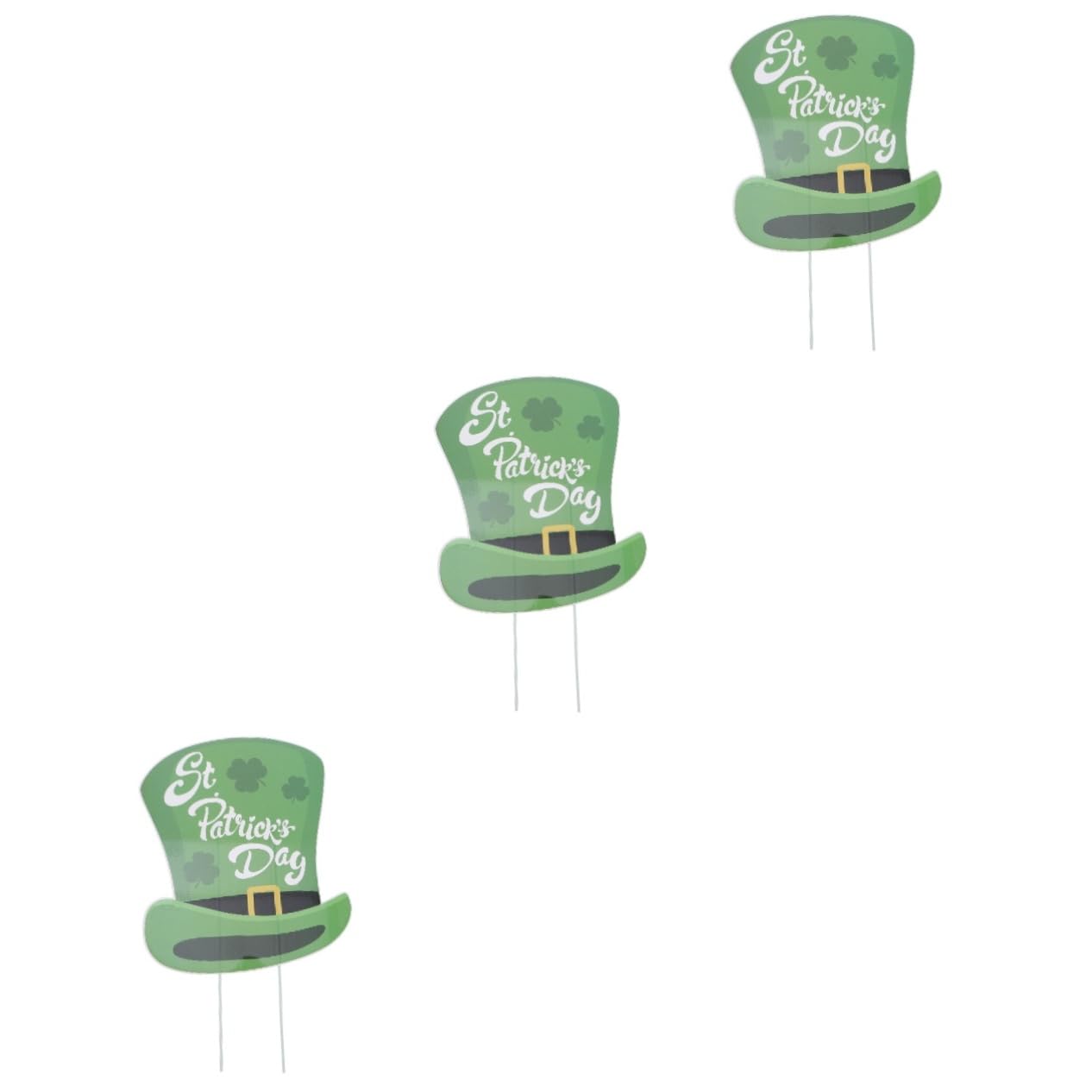 Piquets de cour de fête St Patrick POPETPOP : 3 pièces de décoration extérieure